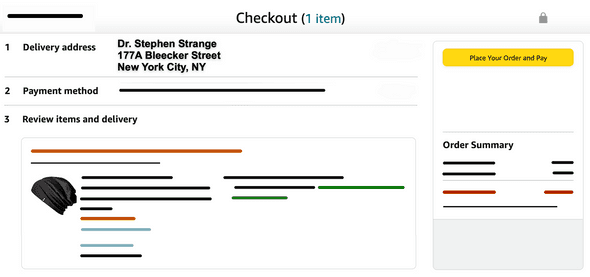 checkout page address checkout page address