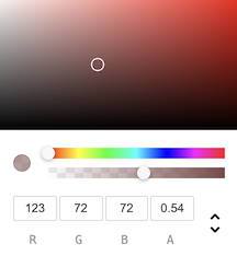 Color picker for choosing a background color