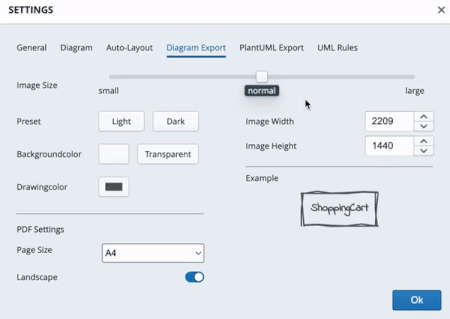 Image size can be edited manually while exporting.