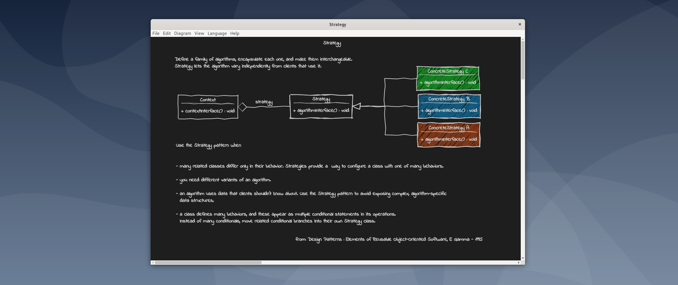 UMLBoard Dark Theme User Interface